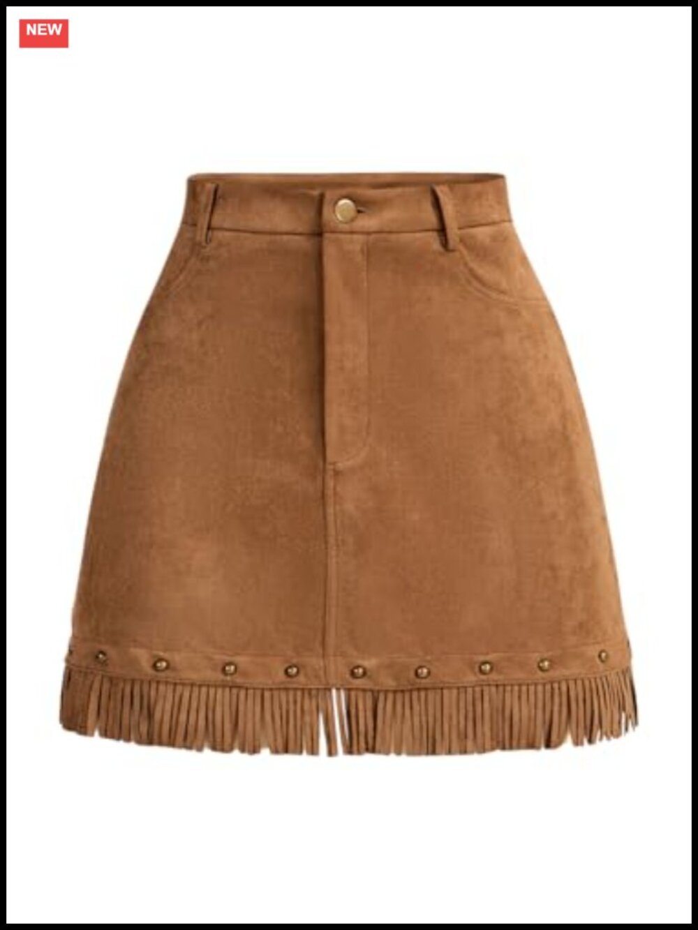 Faux Suede Fringe High Waisted Tassel Western Mini Skirt Rave Festival